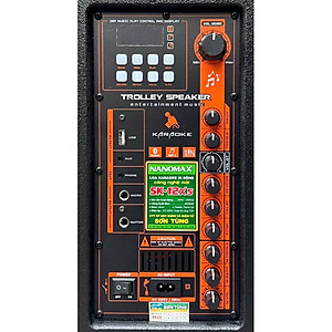 Loa Kéo Nanomax SK-12X5 ( Xám ) Bass 30cm 400w Karaoke Bluetooth Tặng Kèm 2 Mic Hát karaoke. Hàng chính hãng