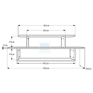 Kệ Gỗ Treo Tường Xếp Tầng Cách Điệu Thương Hiệu SIB Decor KT502