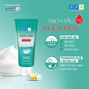 Sữa rửa mặt Hada Labo cho da dầu mụn, da nhạy cảm Hada Labo Acne Care Calming Cleanser 80g