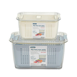 Hộp Đựng Bảo Quản Thức Ăn 2 Lớp 1,7 Lít Và 4,5 Lít Hokori. Hộp Đựng Hoa Quả Trái Cây Cao Cấp Việt Nhật Có Lỗ Thoát Khí , Sản Xuất Theo Tiêu Chuẩn Châu Âu An Toàn Cho Sức Khỏe - Hàng Việt Nam