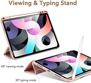 Bao da cho iPad Air 4 2020 10.9 Inch ESR Rebound Pencil Case (Có khe cắm bút Apple Pencil) - Hàng Nhập Khẩu 