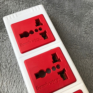 Ổ Cắm 6 Lỗ 3 Chấu Dây 5 Mét Điện Quang ĐQ ESK 5WR 63ECO - Trắng Đỏ