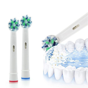 Cho máy Oral B Braun Cross Action EB-50A, Set Bộ 4 đầu bàn chải đánh răng điện đánh tan mảng bám