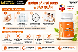 Detox viên uống thải độc cơ thể DETOX DAMODE lọ 60 viên uống detox làm sạch đại tràng chính hãng Hoa Kỳ 