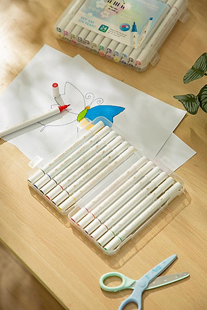 Hộp Bút 12 Màu Deli Sketch Marker - Phiên Bản Sơn Tùng M-TP Giới Hạn - Deli C185-12