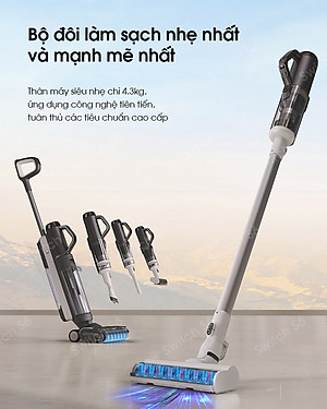 Máy Hút Bụi Lau Sàn Tineco Floor One Switch S6 Hút Bụi Lốc Xoáy, Sấy Khô 70°C Tràn Tràn Viền 2 Cạnh - Hàng Chính Hãng