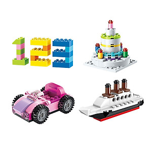 Bộ Lắp Ghép  Vuông Đa Chủ Đề Với 460 Chi Tiết Cho Bé Vừa Chơi Vừa Học Phát Triển Tư Duy và Sáng Tạo- Hàng Chính Hãng 