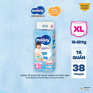 Tã Quần Cao Cấp Moony Nhật Bản Bé Gái XL38 (38 Miếng)