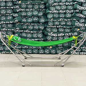 VÕNG XẾP DUY LỢI INOX - CỠ NHỎ (QUÀ TẶNG 10 MÓC ÁO KÉP NHỰA CAO CẤP DUY LỢI) - CHO NGƯỜI DƯỚI 1m55