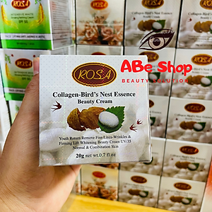 Kem ROSA Collagen Huyết Yến - COLLAGEN BIRD'S NEST BEAUTY CREAM 20g - Làm Trắng - Giảm Thâm Nám - Chống Lão Hoá