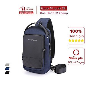 Túi đeo chéo Arctic Hunter XB00105 chất liệu Oxford chống thấm nước, unisex nam nữ,trang bị cổng sạc USB tiện dụng