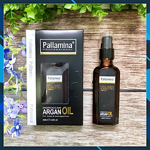 [+Tặng mũ trùm] Tinh dầu Pallamina Moroccan Argan Oil Serum dưỡng bóng tóc cao cấp 60ml