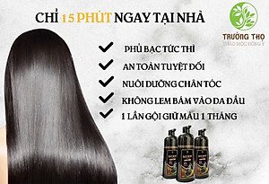 Dầu Gội Thảo Dược Đen Tóc SINORI 500 ml, Dầu Gội Phủ Bạc Nhuộm Tóc Cao Cấp Thiên Nhiên Chiết Suất Từ Nhân Sâm, Hà Thủ Ô, Ngũ Bội Tử, Trắc Bạch Diệp, Vừng Đen, Gừng