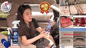 [CHÍNH HÃNG] 2 CHAI 500ML: XWash - Xịt tẩy rửa, khử mùi nội thất ô tô KHÔNG HÓA CHẤT - Tặng khăn lông cừu cao cấp