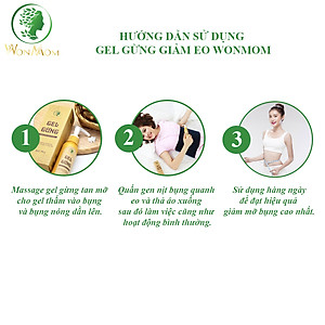 Gel gừng thảo dược, massage tan mỡ bụng, săn chắc eo Wonmom 70g