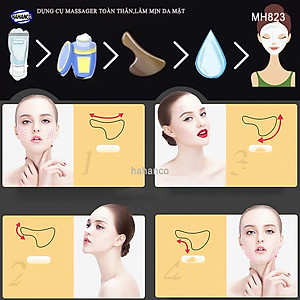 Dụng cụ mát xa làm mịn da mặt và toàn thân bằng sừng (MH823) Giúp lưu thông khí huyết - Chăm sóc sức khỏe