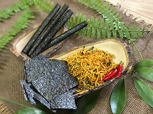 Combo snack 3 gói roll vị Wasabi và 3 gói seaweed vị mực Pichi