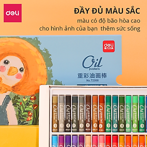 Bút Sáp Dầu Chuyên Nghiệp Deli - Hộp Giấy - 24/36 Màu - 72087 / 72088