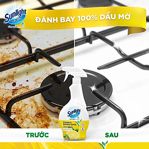 Combo 2 Chai Bọt Tuyết Lau Bếp Sunlight POWERFOAM Đánh Bay Dầu Mỡ 100% Siêu Tiện Trong 5 Giây 500ML