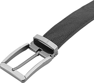 Thắt Lưng Nam Da Cá Đuối Đầu Kim Huy Hoàng HT4503 - Đen