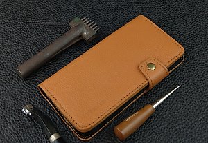 Bao da cho ·điện thoại 12 pro max, 13 pro max handmade dạng ví da bò thật