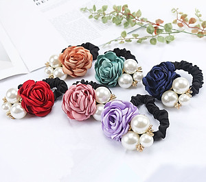 Dây buộc tóc nữ hoa hải đường [Set 6 dây] NASI dễ thương phong cách hàn quốc thun cột tóc nữ co giãn tốt phụ kiện tóc