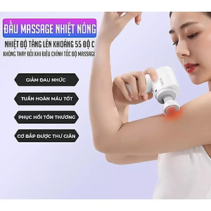 Súng massage cầm tay OKACHI JP-G3 có đầu nóng màu trắng