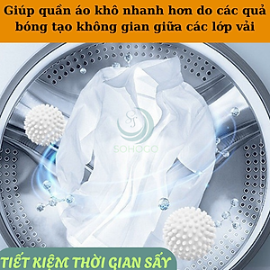Bộ 2 Bóng giặt thông minh 6.5cm- Quả bóng giặt gai đa năng- Bóng giặt không cần xà phòng- Bóng massage giặt đồ 6.5cm- Bóng giặt tiết kiệm nước và điện- Bóng làm mềm vải tự nhiên- Bóng giặt bảo vệ môi trường- sBóng giặt thông minh không hóa chất