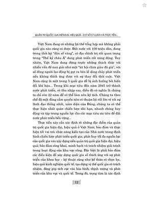 Quản trị quốc gia hiện đại, hiệu quả cơ sở lý luận và thực tiễn ở Việt Nam hiện nay - bản in 2024 (bìa cứng)
