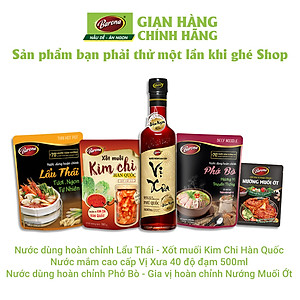 Combo 2 Gói Nước dùng Phở Bò Barona 150g, tặng Sa tế Tôm Siêu ngon 100g