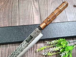 DAO BẾP PHÚC SEN - DAO BẾP SASHIMI MẶT HOA VĂN MÃ HN4