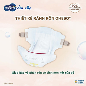 Tã Dán Moony Dịu Nhẹ NB62+4/S58+2/M46/L38