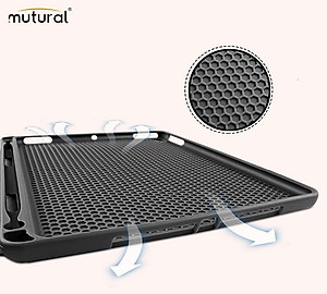 Bao da Mutural Tailor dựng đứng có khay bút dành cho iPad 10.2 inch ( 2019 ) - Hàng chính Hãng