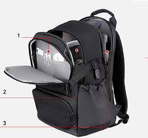 Balo laptop đa chức năng cao cấp phong cách cá tính mới 15.6"