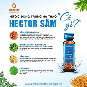 Nước Đông Trùng Hạ Thảo Hector Sâm, Uống Trực Tiếp, Giúp Tăng Sức Đề Kháng, Tăng Cường Sinh Lý Nam Nữ, Tăng Tiết Sữa Cho Mẹ, Bảo Vệ Chức Năng Gan Thận, Giảm SAy Tàu Xe, Nam, Nữ, Người Lớn Tuổi Đều Dùng Được.
