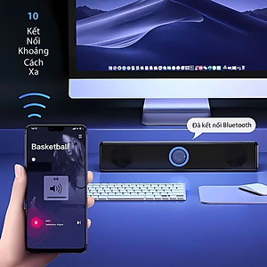 Loa Buletooth Bass siêu mạnh kết nối PC Laptop điện thoại tivi, loa vi tính để bàn E-3511 công suất 6W Usb/ jack 3.5mm - Hàng chính hãng