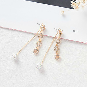 Bông tai đính đá dáng dài sang trong BT190