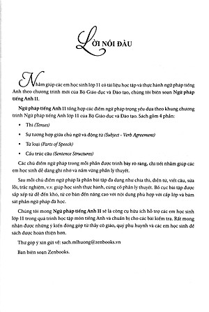 Ngữ Pháp Tiếng Anh Lớp 11 (Theo Chương Trình Khung Của Bộ Giáo Dục Và Đào Tạo)