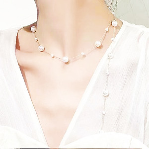 Vòng cổ dây chuyền ngọc trai nữ tính nhiều kiểu đeo đa phong cách