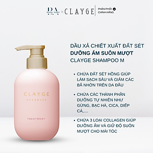 Dầu gội và dầu xả dưỡng ẩm suôn mượt CLAYGE M
