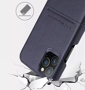 Ốp lưng da chống sốc cho iPhone 11 Pro hiệu G-Case trang bị ngăn đựng thẻ ATM, NameCard mặt siêu mềm mịn, chống sốc tốt, bảo vệ tuyệt đối - hàng nhập khẩu