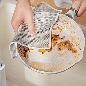 Giẻ Lau Bếp Dây Kim Loại 20x20 Cm, Lưới Lau Bồn Rửa Chén Bát, Tấm Cọ Rửa Đa Năng Lưới Rửa Bát Chén Dĩa - Giẻ Lau Bếp Dây Kim Loại Lau Bồn Rửa Chén, Tấm Cọ Rửa Đa Năng Không Mài Mòn