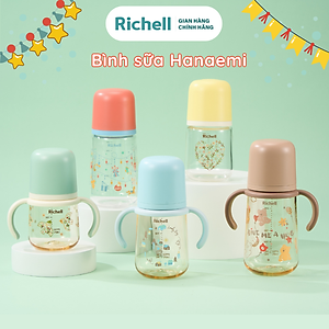 Bình sữa RICHELL Hanaemi Nhật Bản PPSU và Thủy tinh | Baby