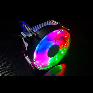 Quạt tản nhiệt CPU Led rainbow 11X for Intell lõi đồng nguyên chất cho máy tính hàng nhập khẩu