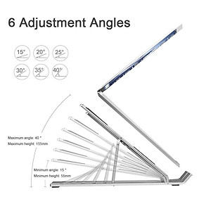 Giá đỡ Aluminum hợp kim nhôm cho Macbook laptop 10 inch đên 15.6 inch hiệu HOTCASE giúp tản nhiệt thiết kế nhôm nguyên khối - Hàng nhập khẩu