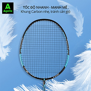 [TẶNG 3 CẦU] Vợt cầu lông cán liền cao cấp chính hãng Agnite -  Tặng hộp cầu nhựa và bao đựng - 2 chiếc - F2131