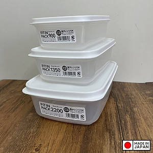 Hộp nhựa đựng thực phẩm nắp déo Fitin Pack các cỡ nội địa Nhật Bản