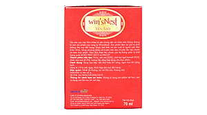 Thùng 72 lọ Yến Sào win'sNest Tổ Yến Chưng Sẵn nhân sâm không đường lọ (70ml)