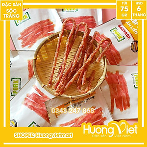 Đặc Sản Sóc Trăng - Lạp Xưởng Ăn Liền Tân Huê Viên Túi 75G, Lạp Xưởng Ăn Ngay Không Cần Chế Biến, Lạp Xưởng Sóc Trăng, Ăn Vặt Sài Gòn