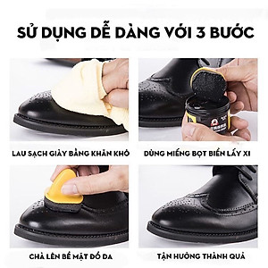Xi Đánh Bóng Giày Da Làm Bóng Nhanh Đồ Da, Xi Kem Dưỡng Da Có Đầu Mút Hỗ Trợ - HÀNG CHÍNH HÃNG MINIIN